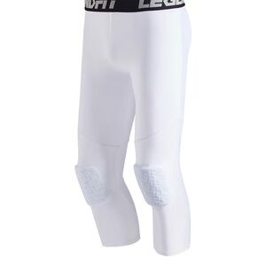 Kids White Padded Leggings